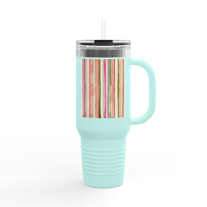 Summer Stripe 40oz Insulated Travel Mug