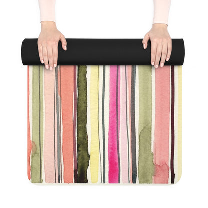 Summer Stripe Rubber Yoga Mat