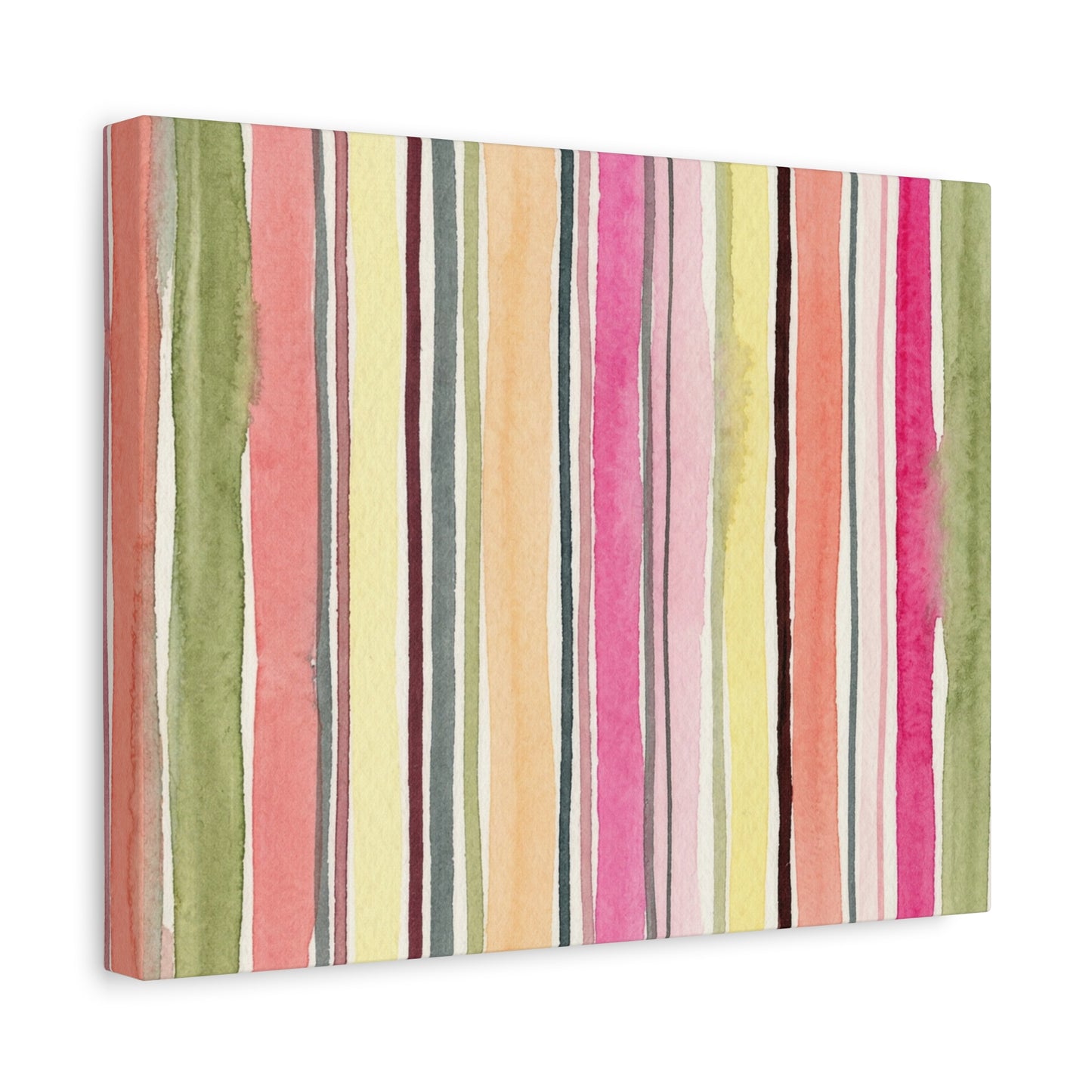 Summer Stripe Stretched Canvas Wall Art