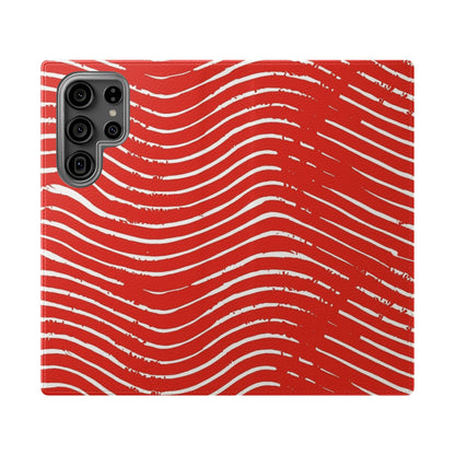 Scarlet Tide Vegan Leather Flip Case