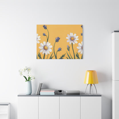 Spring Daisies Stretched Canvas Wall Art