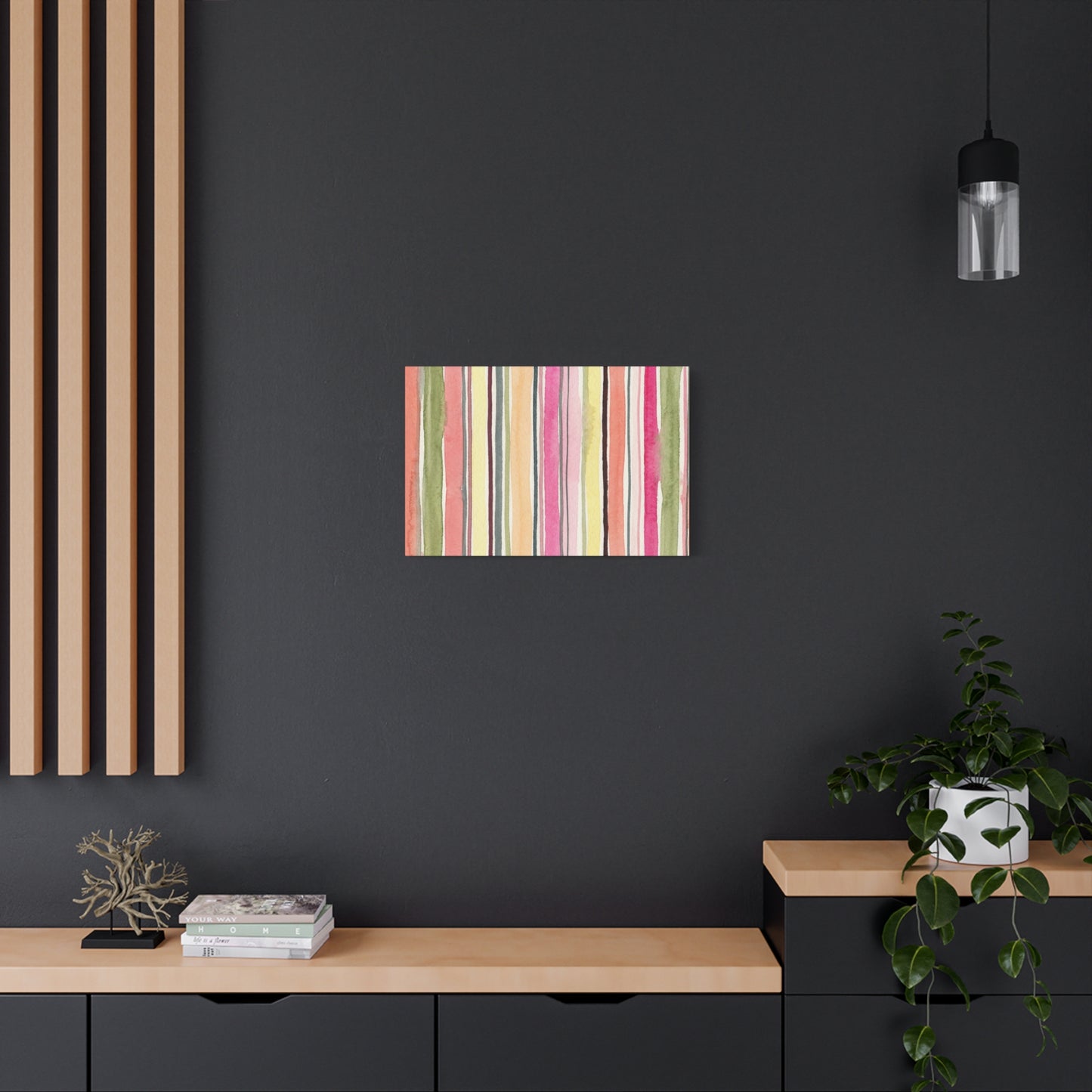 Summer Stripe Stretched Canvas Wall Art