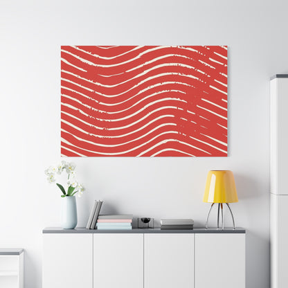 Scarlet Tide Stretched Canvas Wall Art