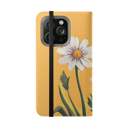 Spring Daisies Vegan Leather Flip Case