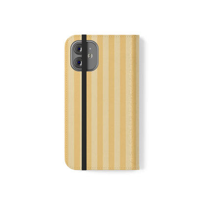 Buttercup Stripe Vegan Leather Flip Case