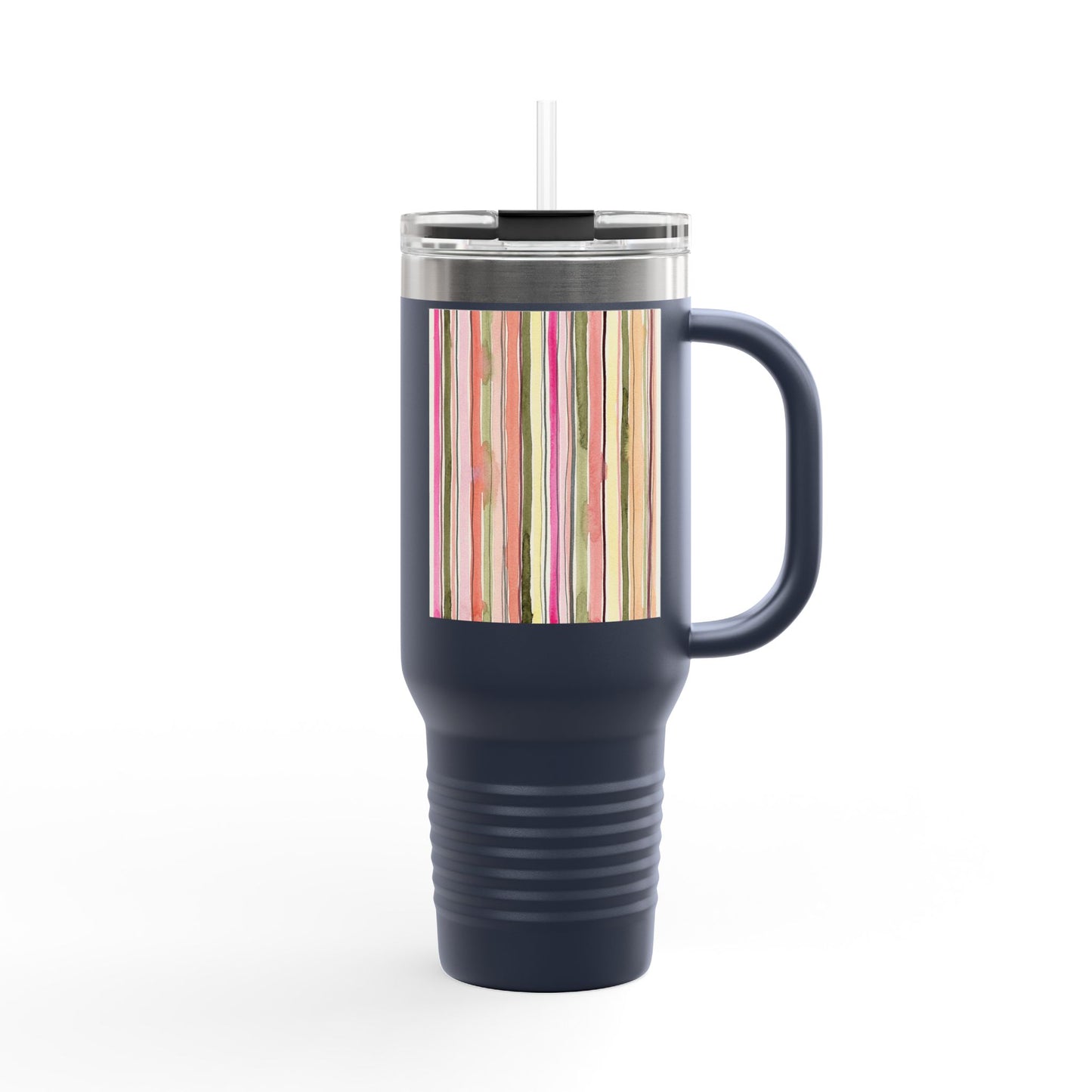 Summer Stripe 40oz Insulated Travel Mug