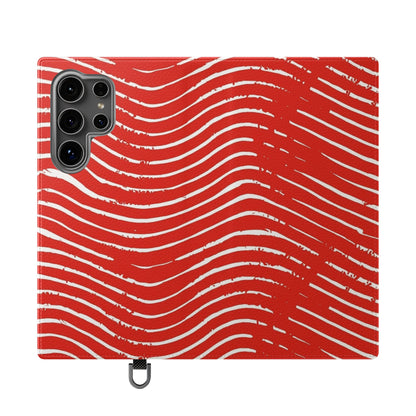 Scarlet Tide Vegan Leather Flip Case