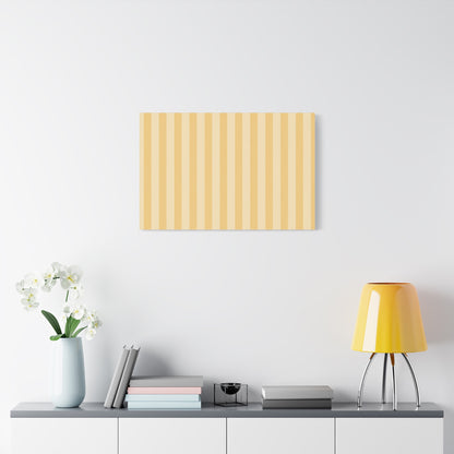 Buttercup Stripe Stretched Canvas Wall Art