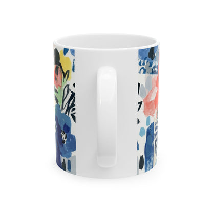 Abstract Flora Ceramic Mug