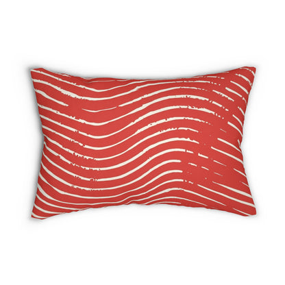 Scarlet Tide Rectangular Throw Pillow