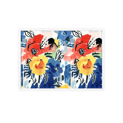 Abstract Flora Wood Framed Posters