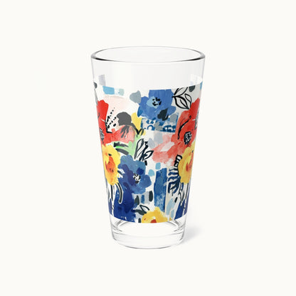 Abstract Flora Tall Mixing Glass 16oz