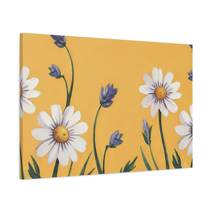 Spring Daisies Stretched Canvas Wall Art
