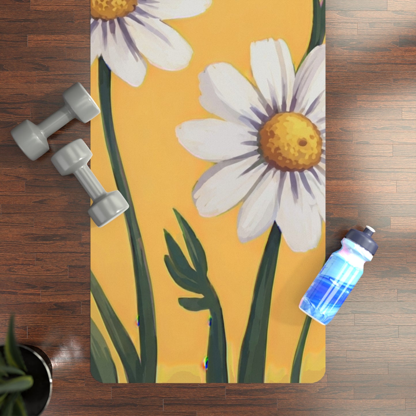 Spring Daisies Rubber Yoga Mat