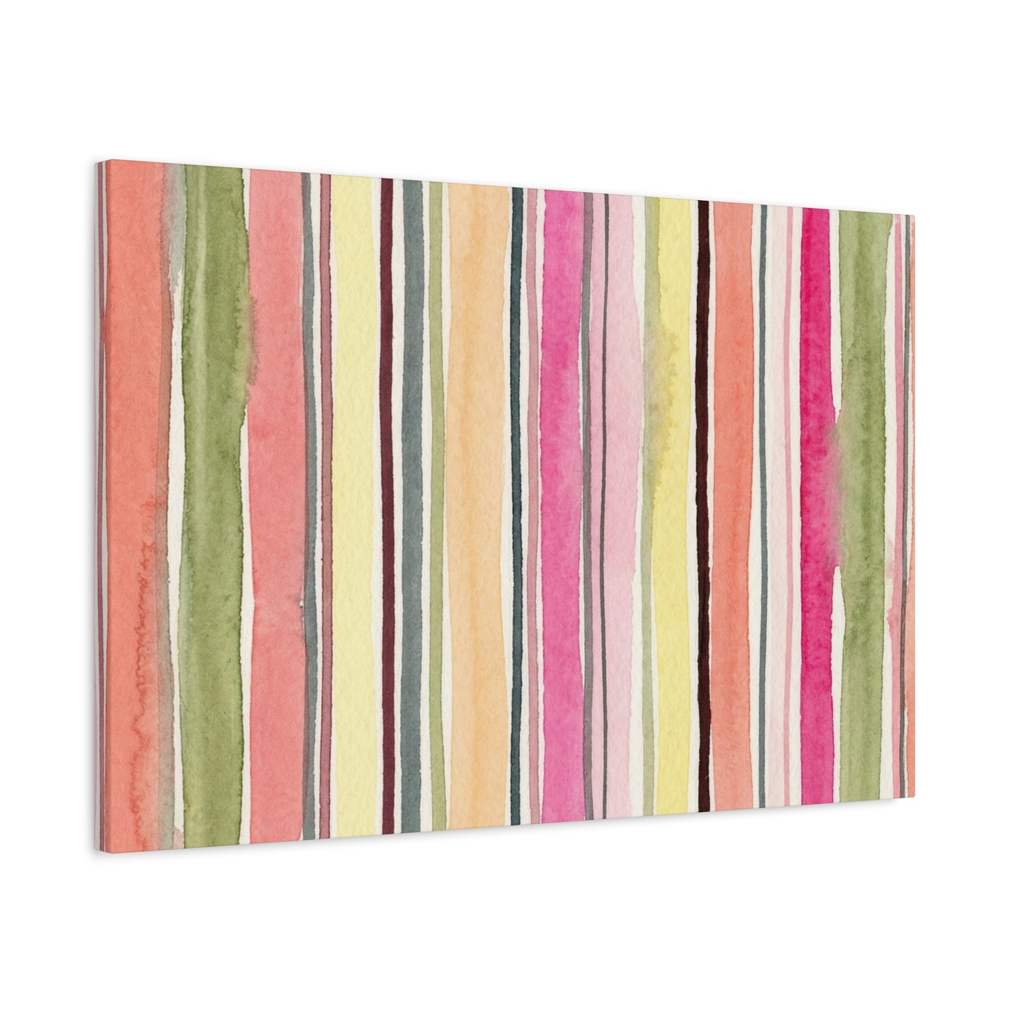 Summer Stripe Stretched Canvas Wall Art