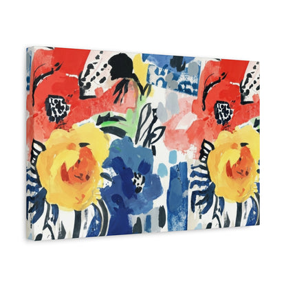 Abstract Flora Stretched Canvas Wall Art