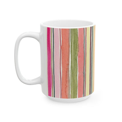 Summer Stripe Ceramic Mug