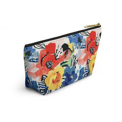Abstract Flora Accessory Pouch