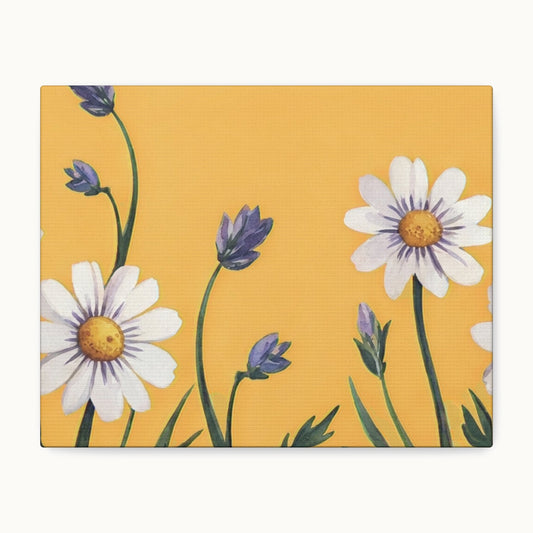 Spring Daisies Stretched Canvas Wall Art