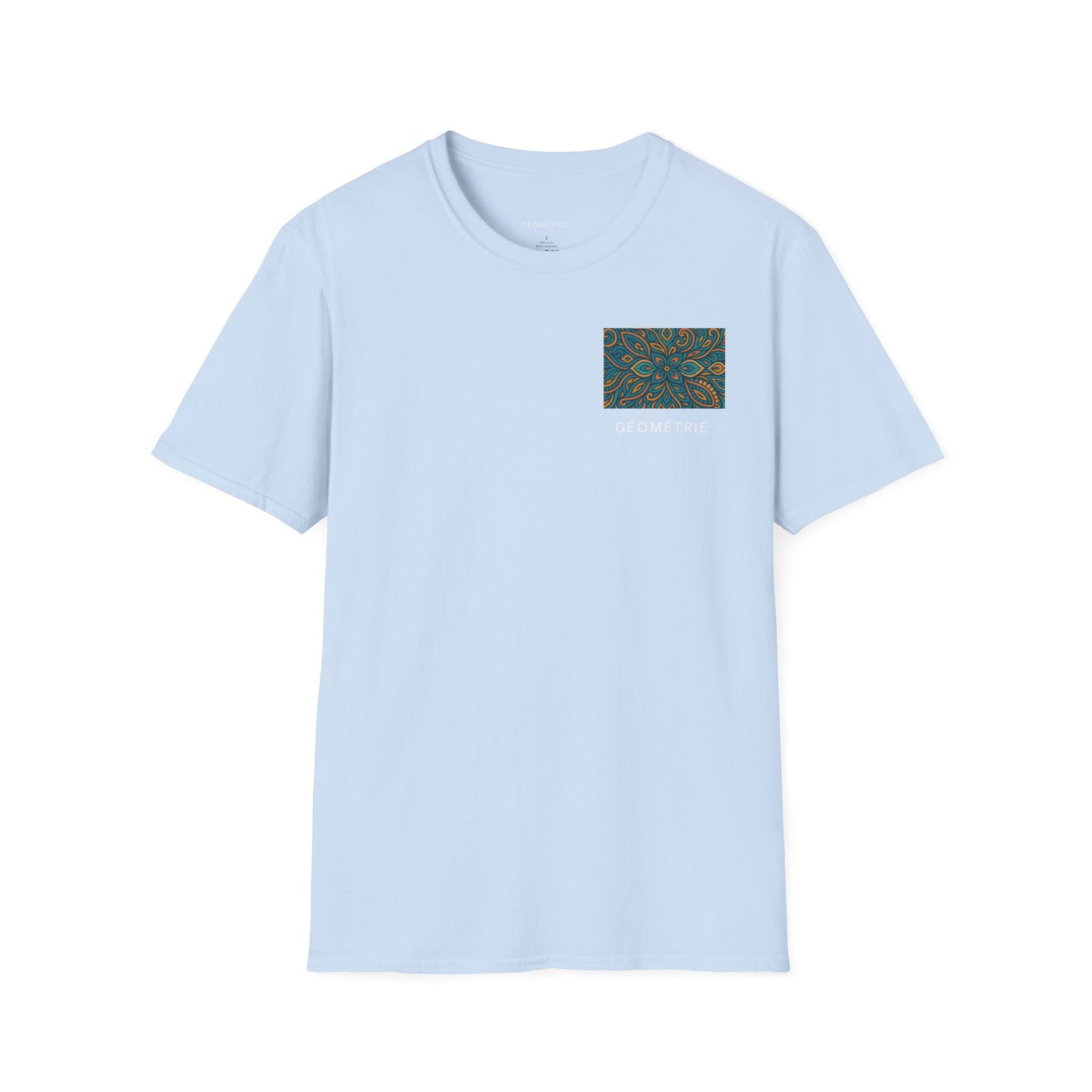 Geo Pattern Unisex Softstyle T-Shirt | Casual Everyday Tee, Graphic Shirt, Gift for Him/Her, Trendy Wear, Artsy Style (Pattern 04)