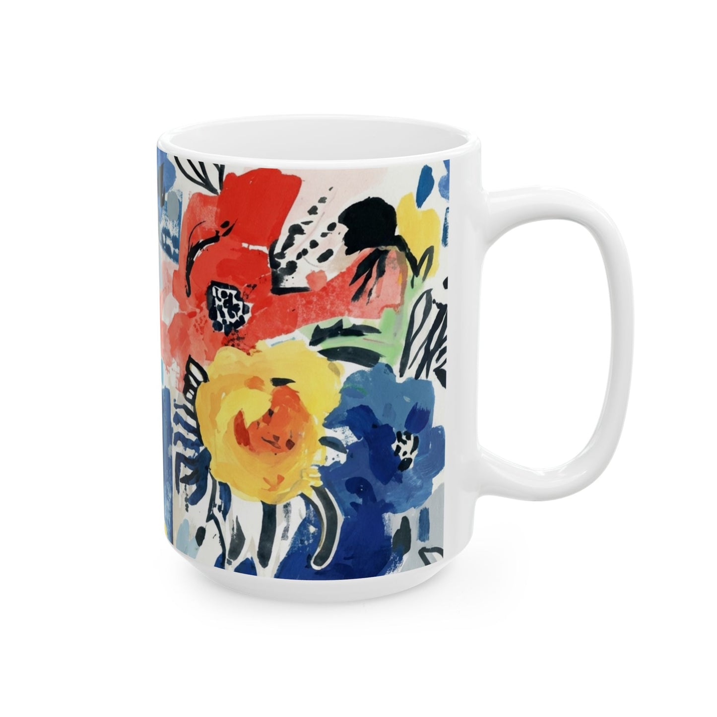 Abstract Flora Ceramic Mug