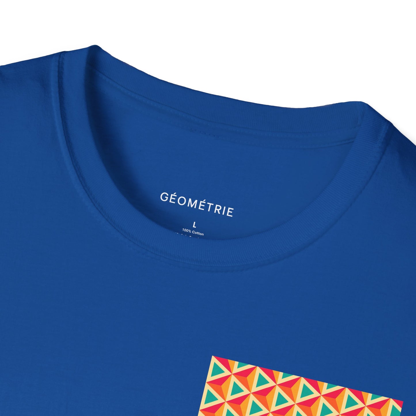Geometric Pattern Unisex Softstyle T-Shirt, Casual Tee, Gift for Him/Her, Summer Wear, Trendy Streetwear, Cool Graphic Tee