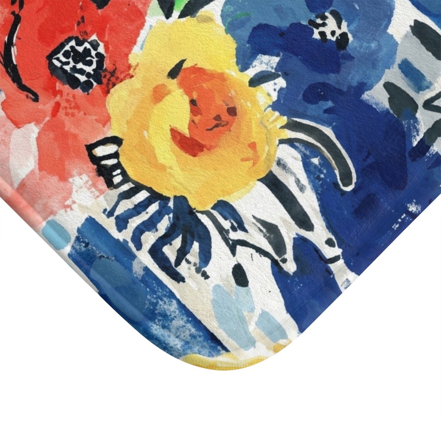 Abstract Flora Bath Mat