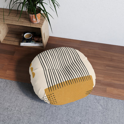 Ochre Cadence Tufted Floor Pillow