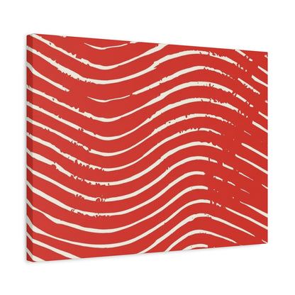 Scarlet Tide Stretched Canvas Wall Art