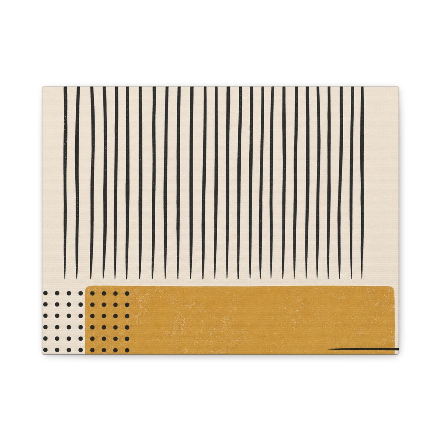 Ochre Cadence Stretched Canvas Wall Art