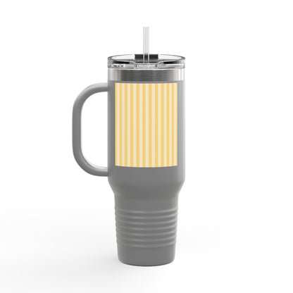 Buttercup Stripe 40oz Insulated Travel Mug