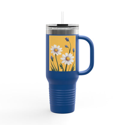 Spring Daisies 40oz Insulated Travel Mug