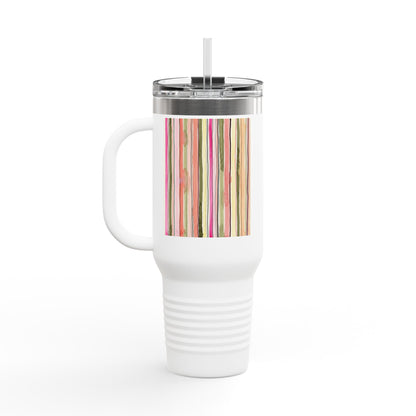 Summer Stripe 40oz Insulated Travel Mug