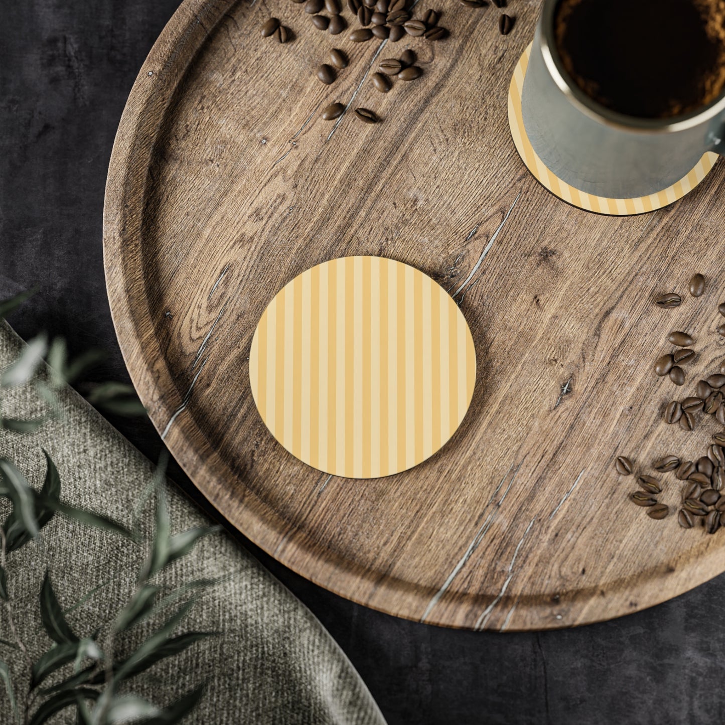 Buttercup Stripe Coasters