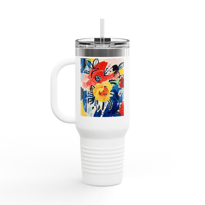 Abstract Flora 40oz Insulated Travel Mug