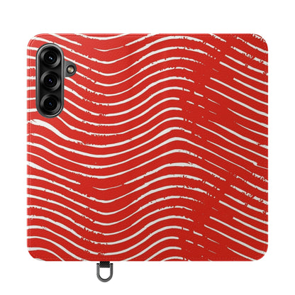 Scarlet Tide Vegan Leather Flip Case