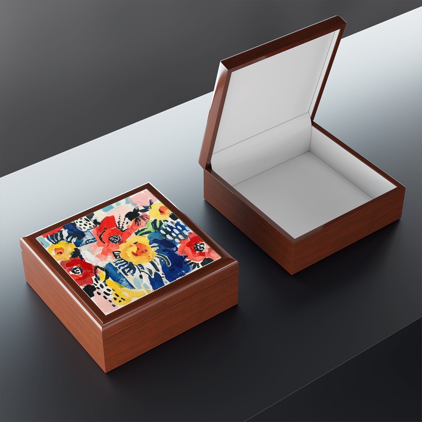 Abstract Flora Jewelry Box