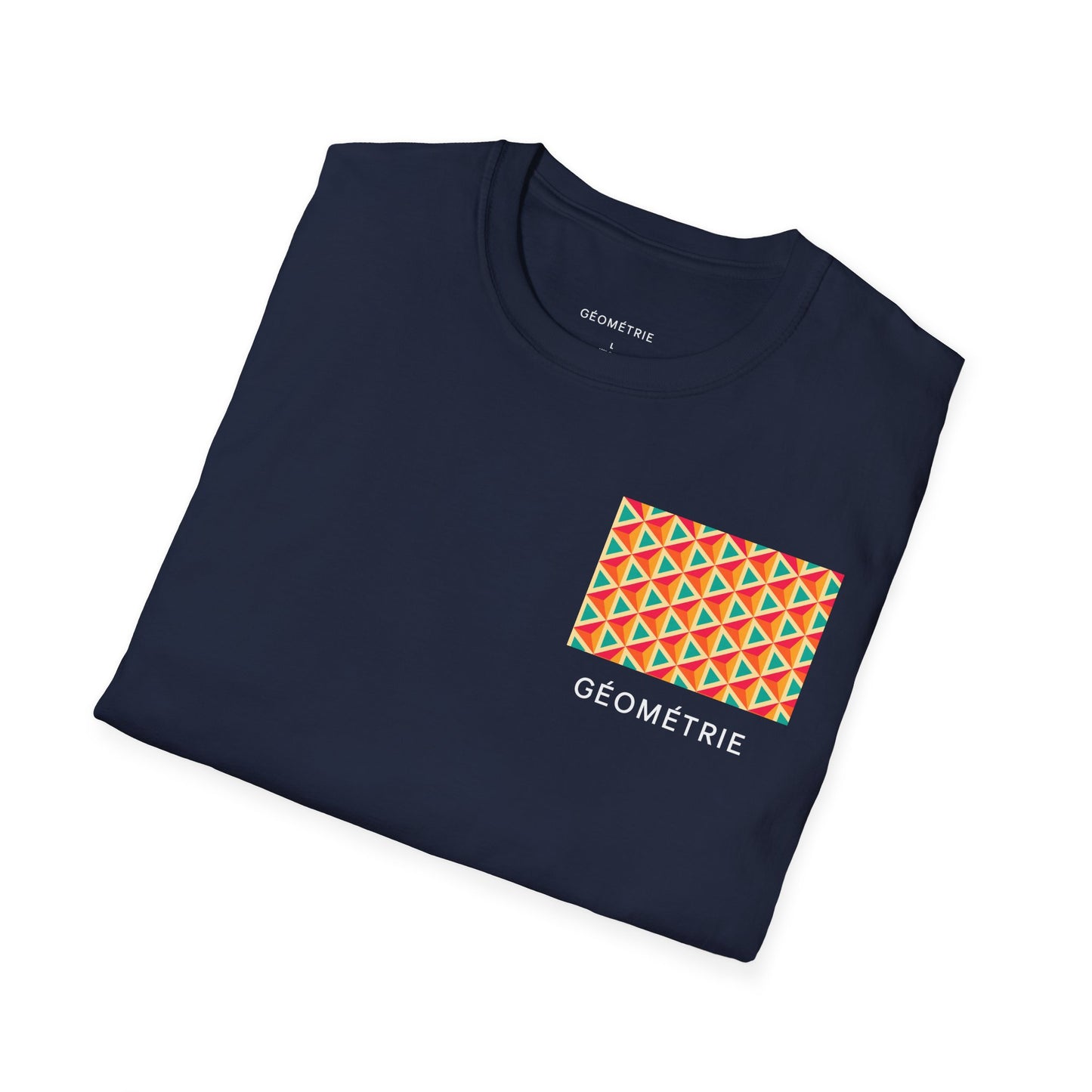 Geometric Pattern Unisex Softstyle T-Shirt, Casual Tee, Gift for Him/Her, Summer Wear, Trendy Streetwear, Cool Graphic Tee