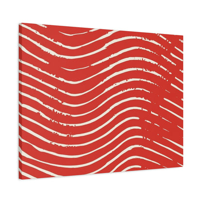 Scarlet Tide Stretched Canvas Wall Art