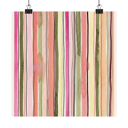 Summer Stripe Art Poster