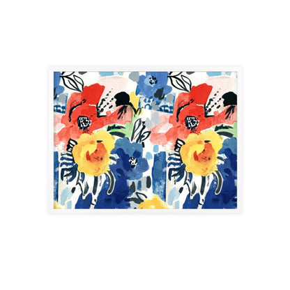 Abstract Flora Wood Framed Posters
