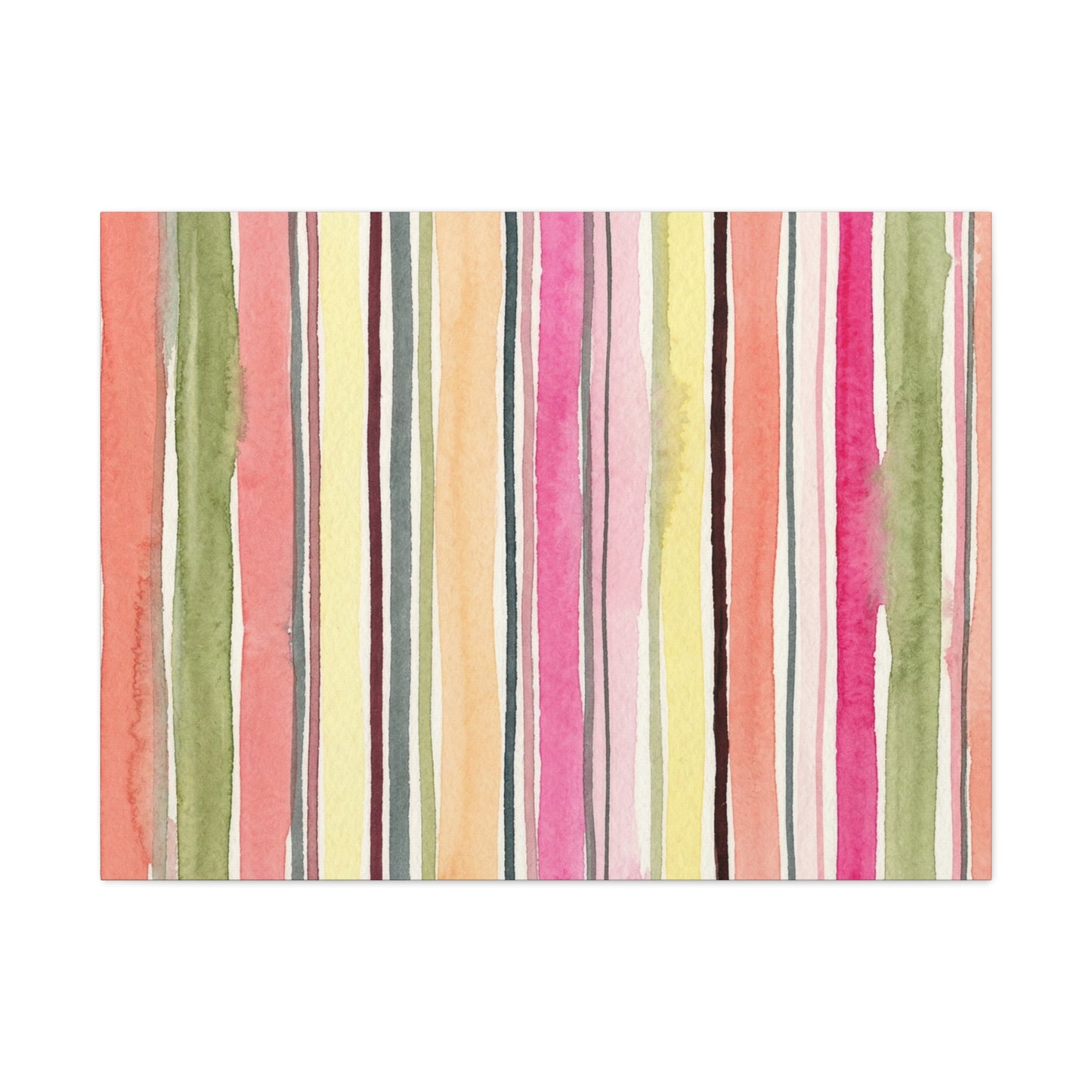 Summer Stripe Stretched Canvas Wall Art