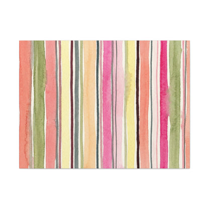 Summer Stripe Stretched Canvas Wall Art