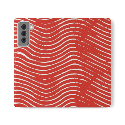 Scarlet Tide Vegan Leather Flip Case