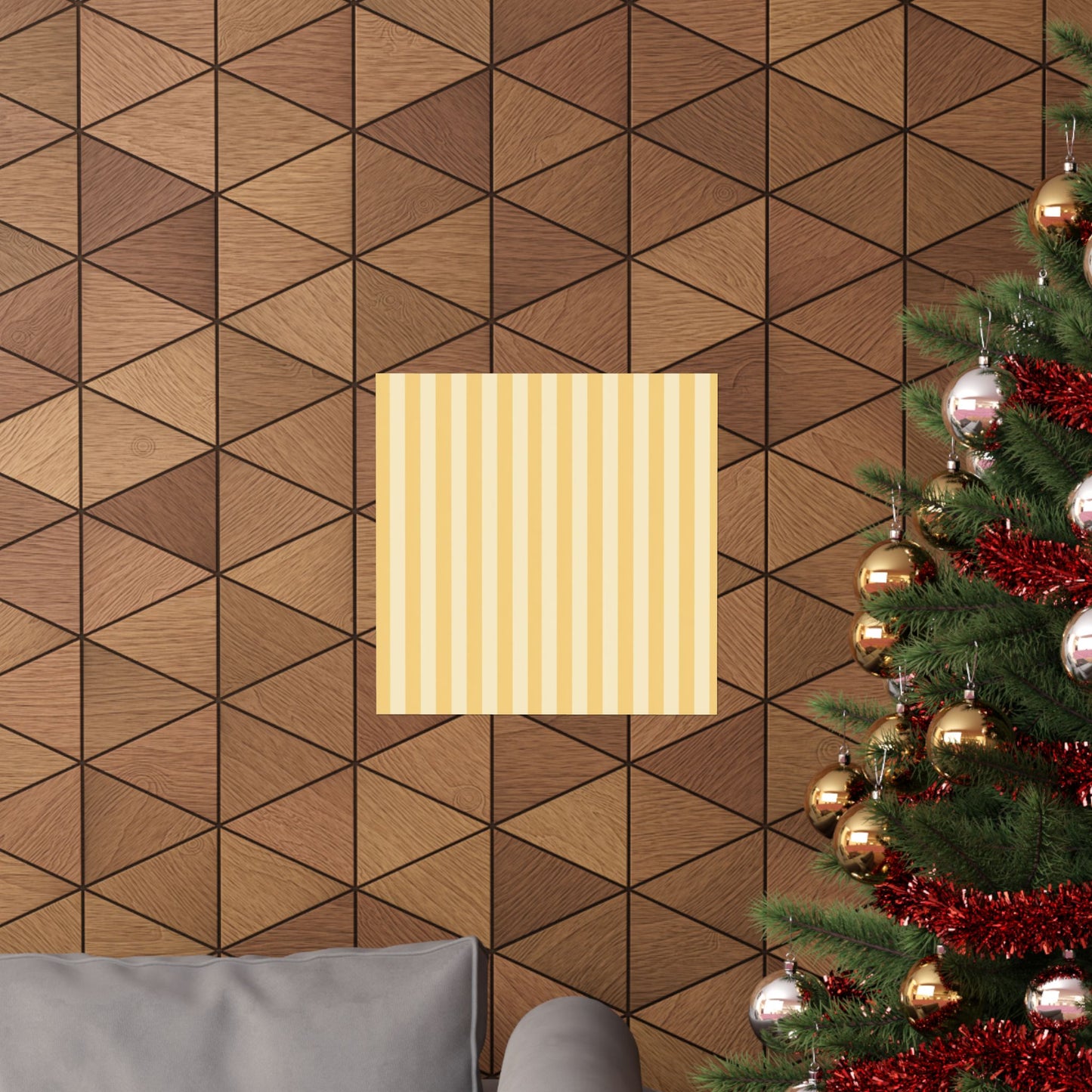 Buttercup Stripe Art Poster