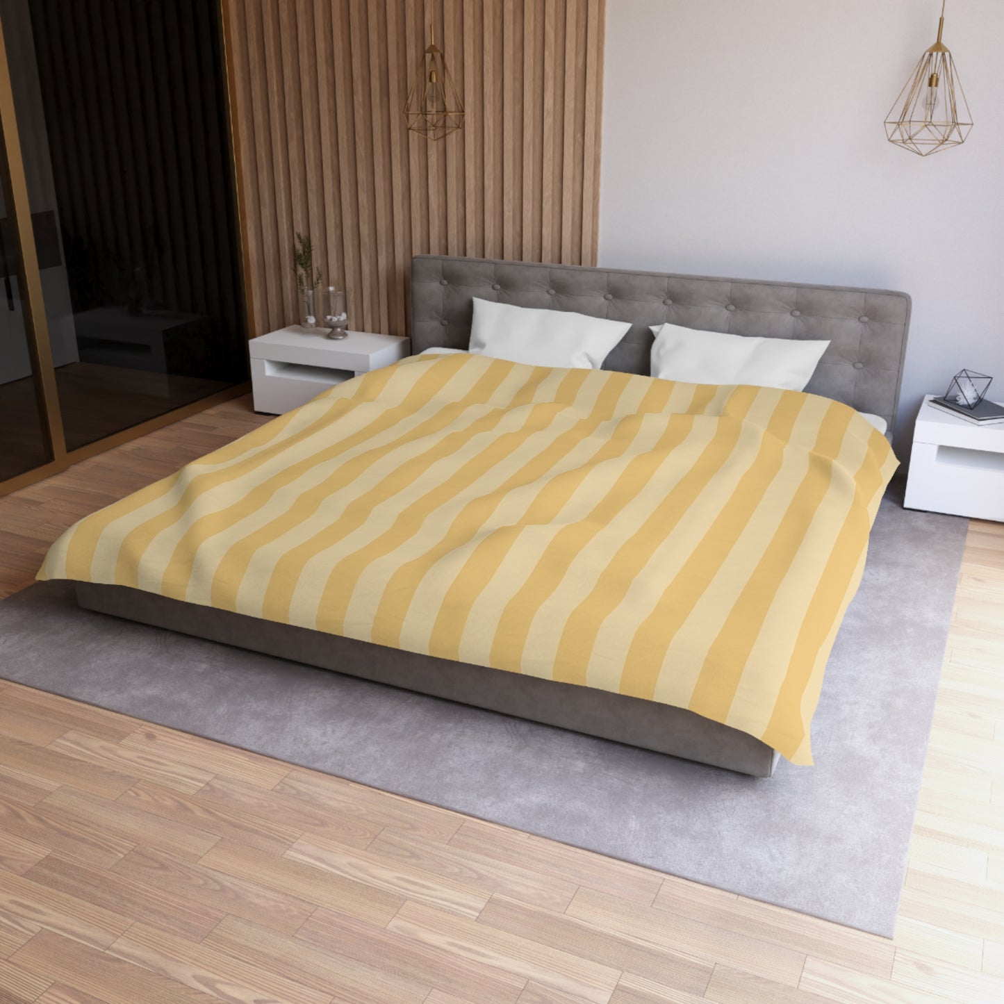 Buttercup Stripe Microfiber Duvet Cover