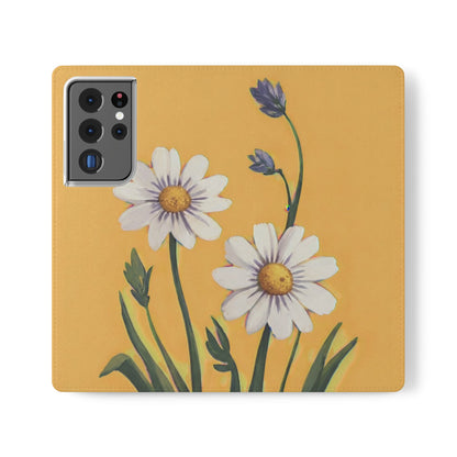 Spring Daisies Vegan Leather Flip Case