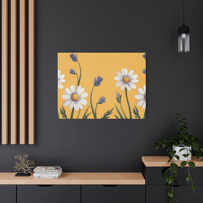 Spring Daisies Stretched Canvas Wall Art