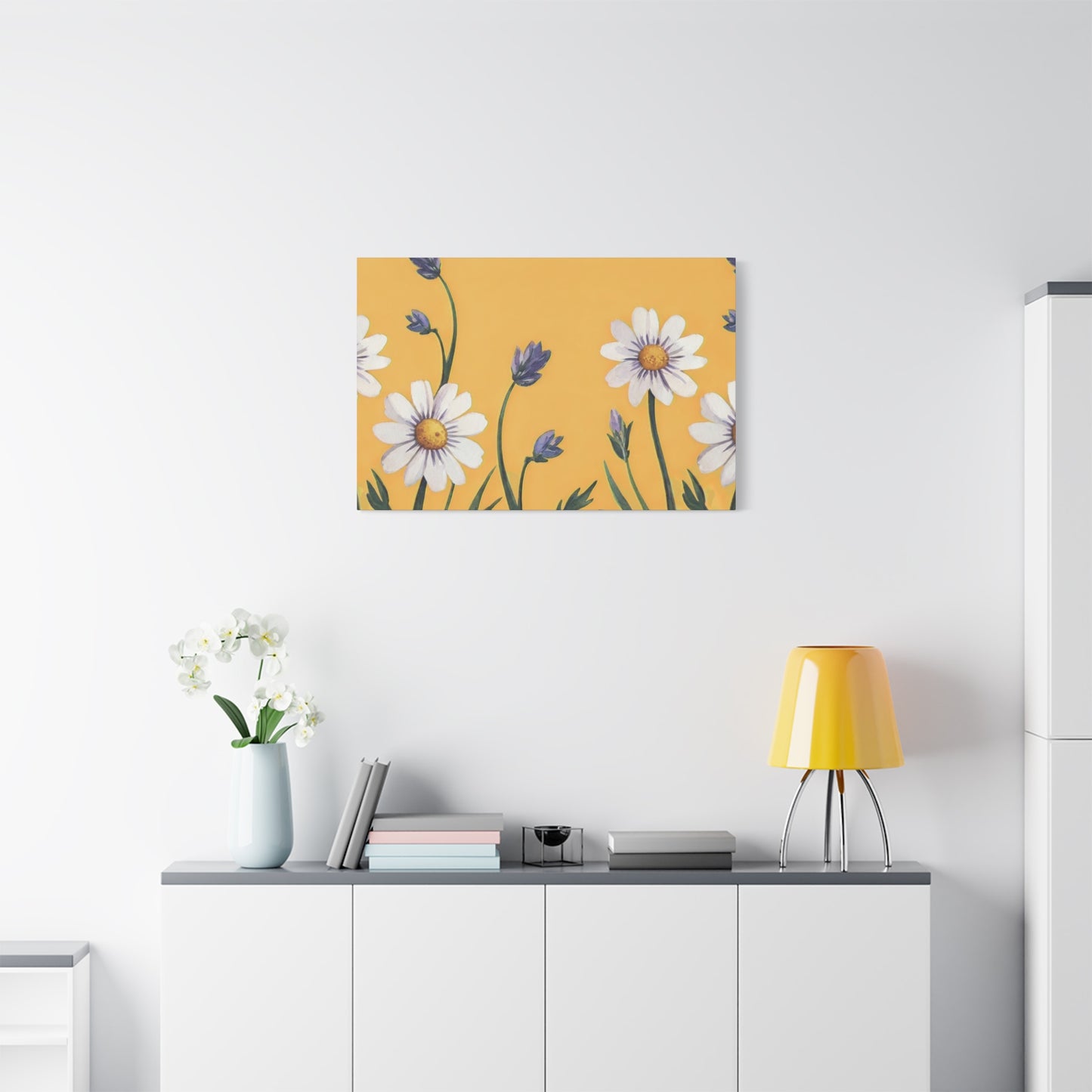 Spring Daisies Stretched Canvas Wall Art