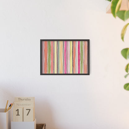 Summer Stripe Wood Framed Posters